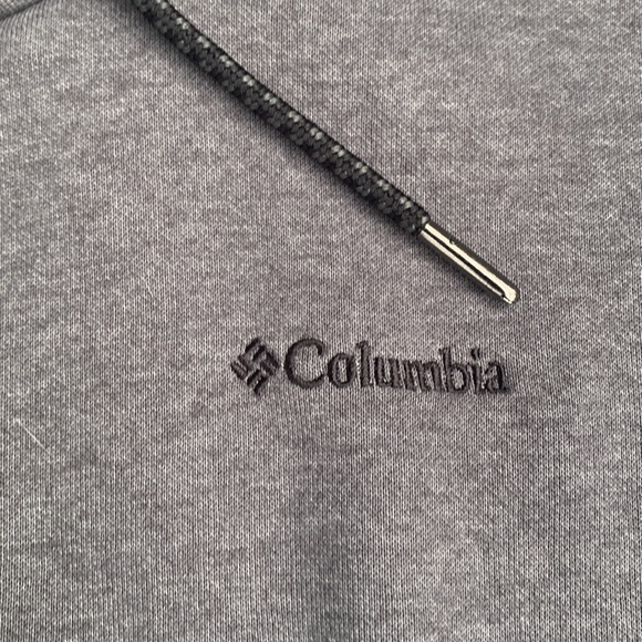 COLUMBIA GRAY AND CREAM OVERSIZED FUNNEL NECK PULLOVER SWEATSHIRT SIZE XS - Picture 3 of 7